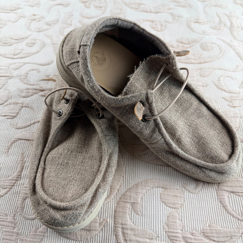 Dockers Mens Ron Taupe Brown Fabric Slip On Loafers Moc Toe Shoes 90-42530 8.5M‎